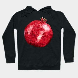 Low poly pomegranate garnet Hoodie